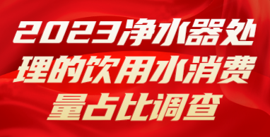 国际水展|2023净水器处理的饮用水消费量占比调查
